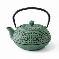 TEEKANNE Gusseisen Sabi 1000 ml - Grün, Metall (1L) - AROMELIO