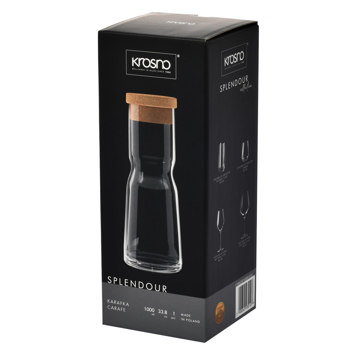 GLASKRUG Splendour, 1000 ml - Transparent, Glas (1L) - Krosno Glass