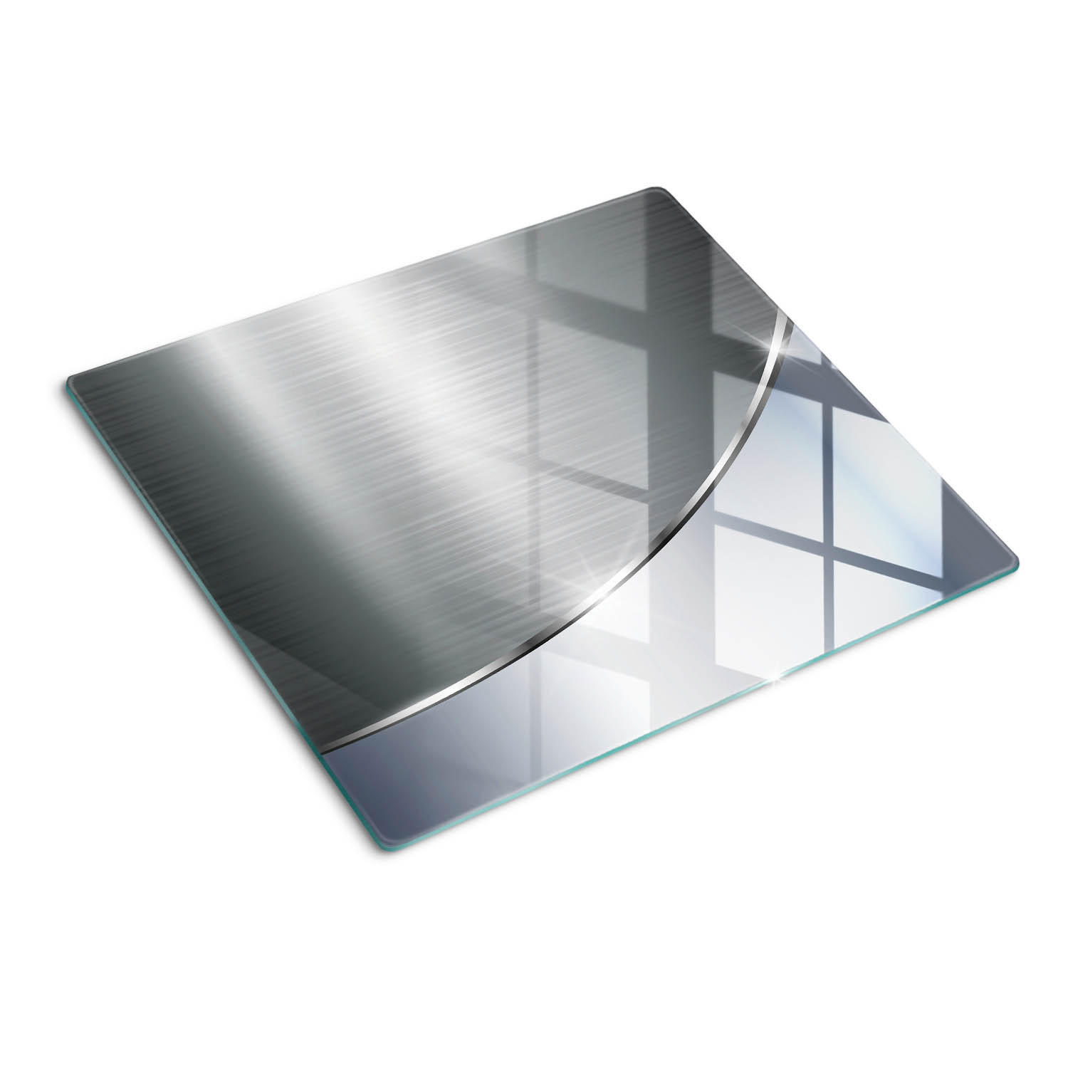 GLASPLATTE 60x52 cm Textur - Silberfarben, Glas (60/0.4/52cm) - TULUP
