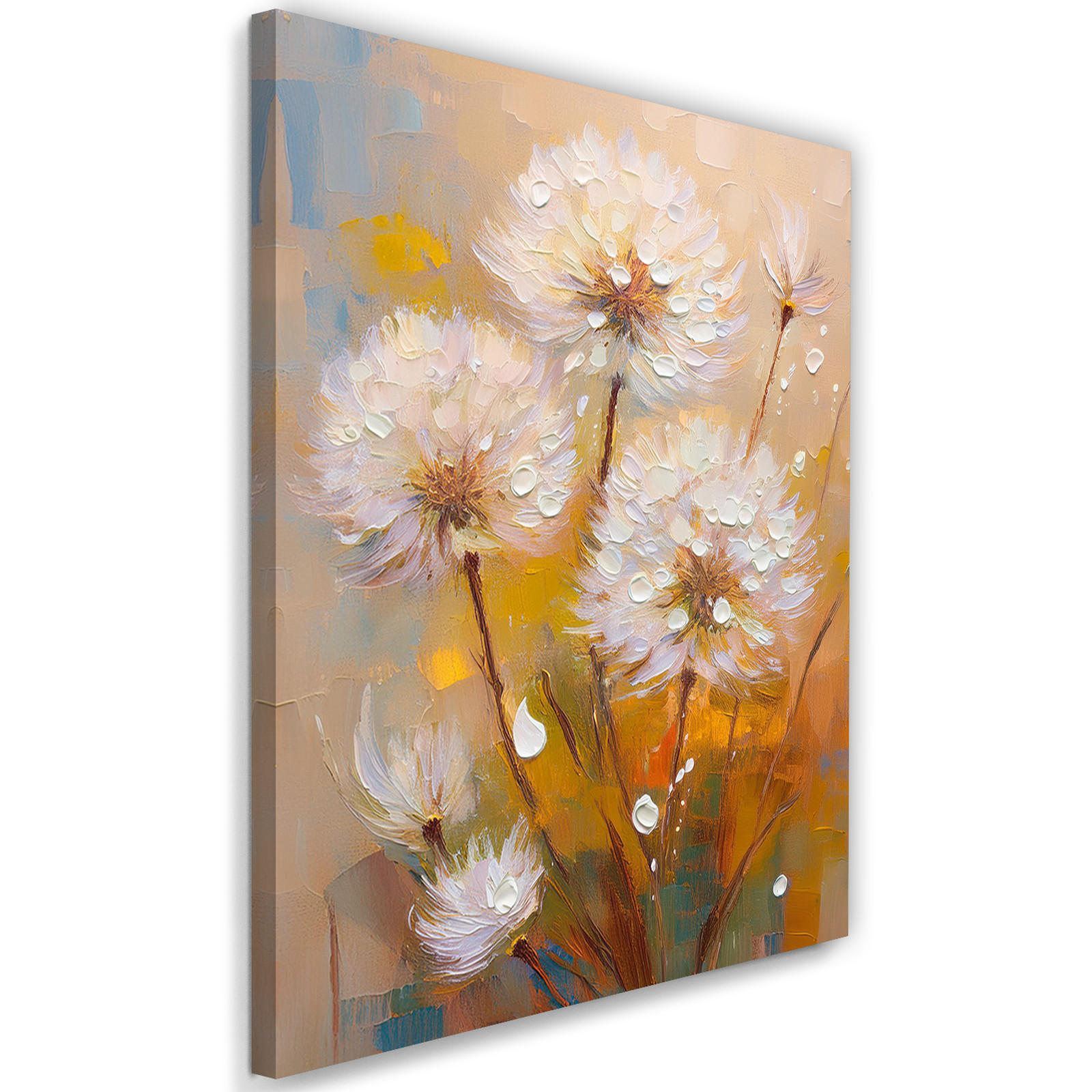 WANDBILD gebläse blumen bunte pflanzen - Beige, Textil (40/60cm) - Feeby