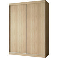 SCHWEBETÜRENSCHRANK Mario 160/216/61 eiche Sonoma - Sonoma Eiche, Holzwerkstoff (160/216/61cm) - Beautysofa