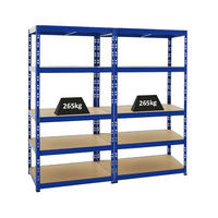 SCHWERLASTREGAL Tiger 2er-Set mit 2x 180x90x60 cm Fachlast 265 kg Blau - Blau, Metall (180/180/60cm) - PROREGAL