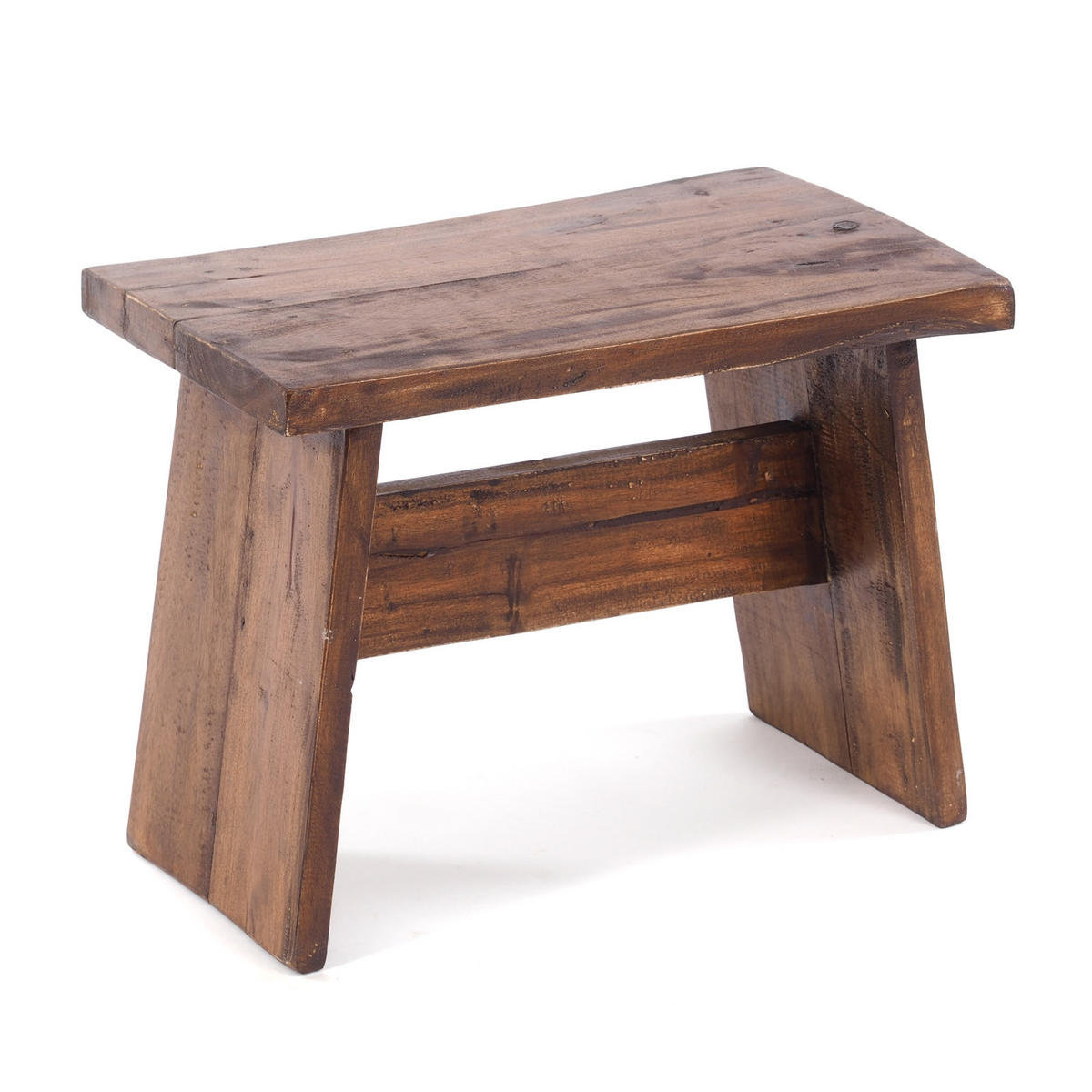 HOCKER SCHEMEL 40 Mahagoni Massivholz 02 hellbraun - Hellbraun, Holz (40/31/25cm) - DESIGN DELIGHTS