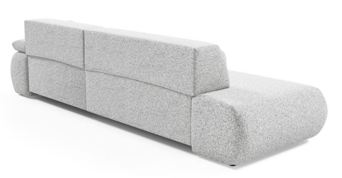 ECKSOFA Hellgrau PENTI Ausziehbar Mit Bettkasten Rechts - Hellgrau/Grau, Textil (173.5/286cm) - Sepro Meble