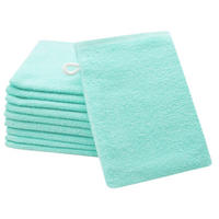 WASCHHANDSCHUH, 10er-Set, 16x21 cm, 100% Baumwolle, Grün - Grün, Textil (16/21cm) - Zollner