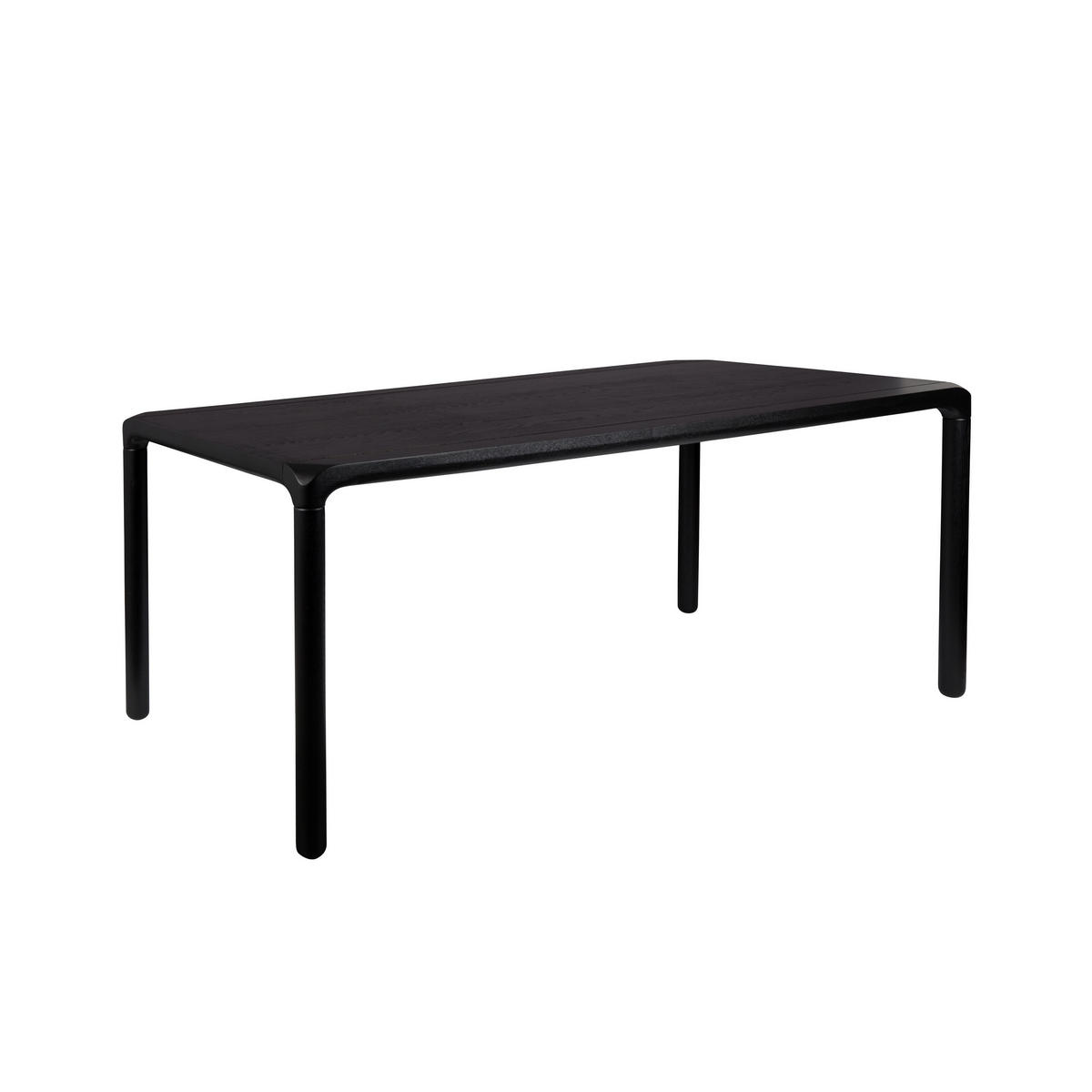 ESSTISCH Storm 180x90 cm Schwarz - Schwarz, Holz (220/90/75cm) - Zuiver