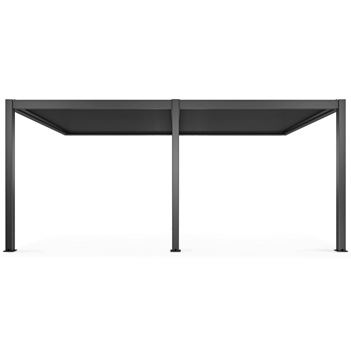 PERGOLA 6x3 m, Grau - Grau, Metall (281/257/574cm) - Oviala