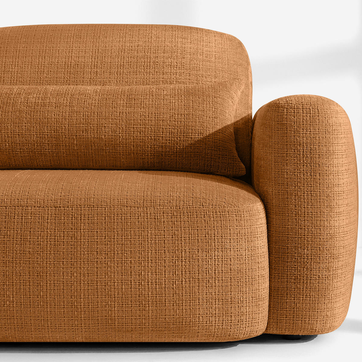 ECKSOFA links ELOSA - Rot, Holz/Textil (245/165cm) - KONSIMO®