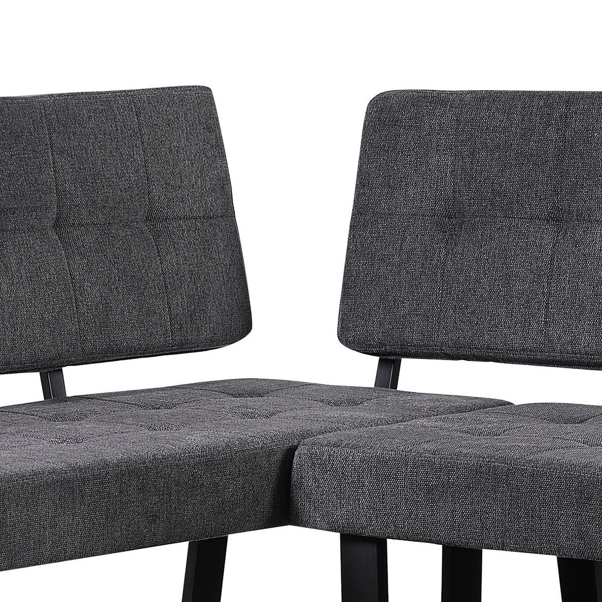 SITZBANK SIGFRID - Anthrazit, Textil/Metall (140/48/56cm) - B&D Home