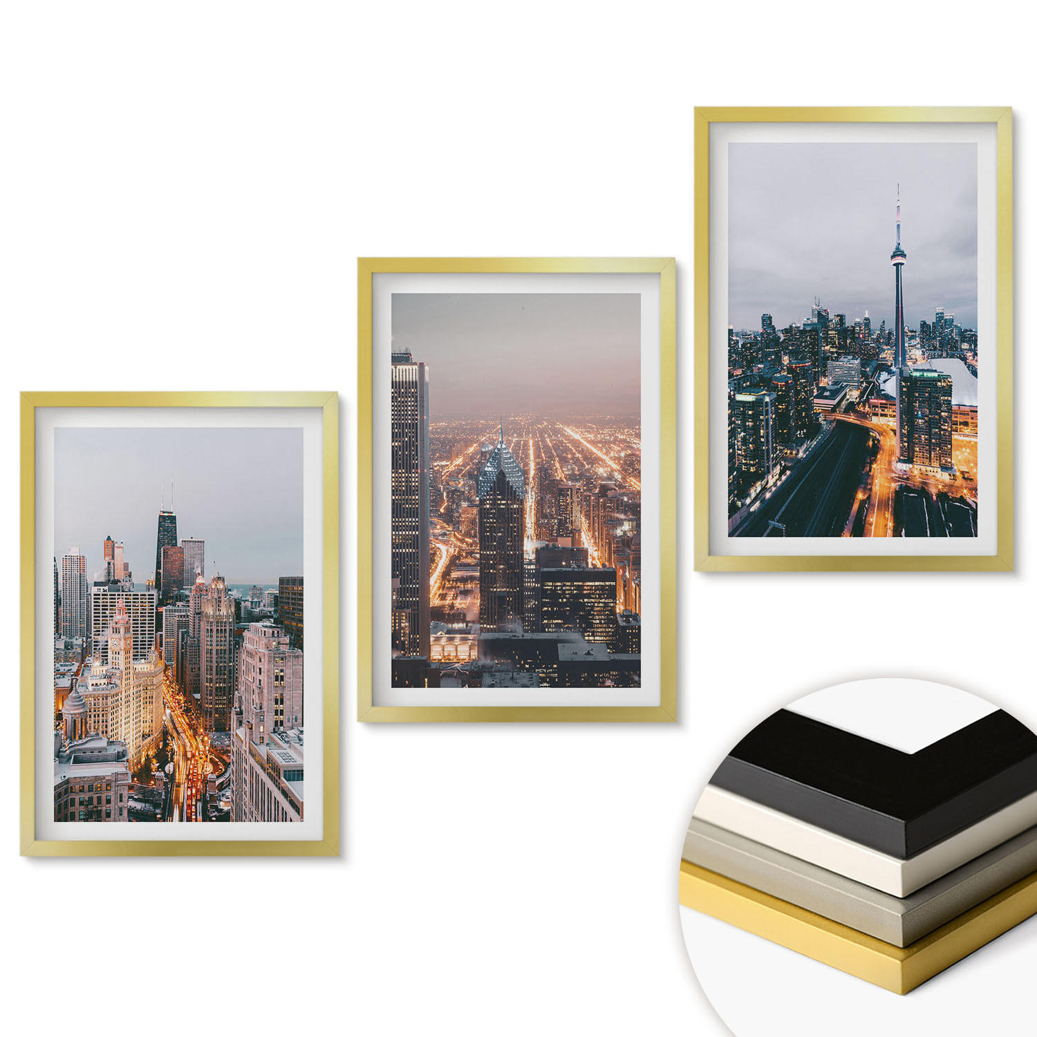 ArtPrintCave Wandbilder Gold 40x60 cm