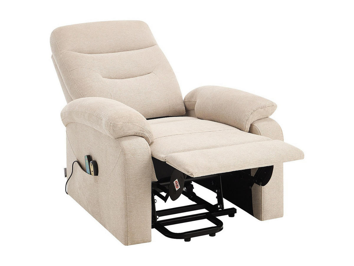 MASSAGESESSEL - 1 Person - stoff - beige Flunel - Beige, Textil/Metall (84.5/106/94.5cm) - Vente-Unique