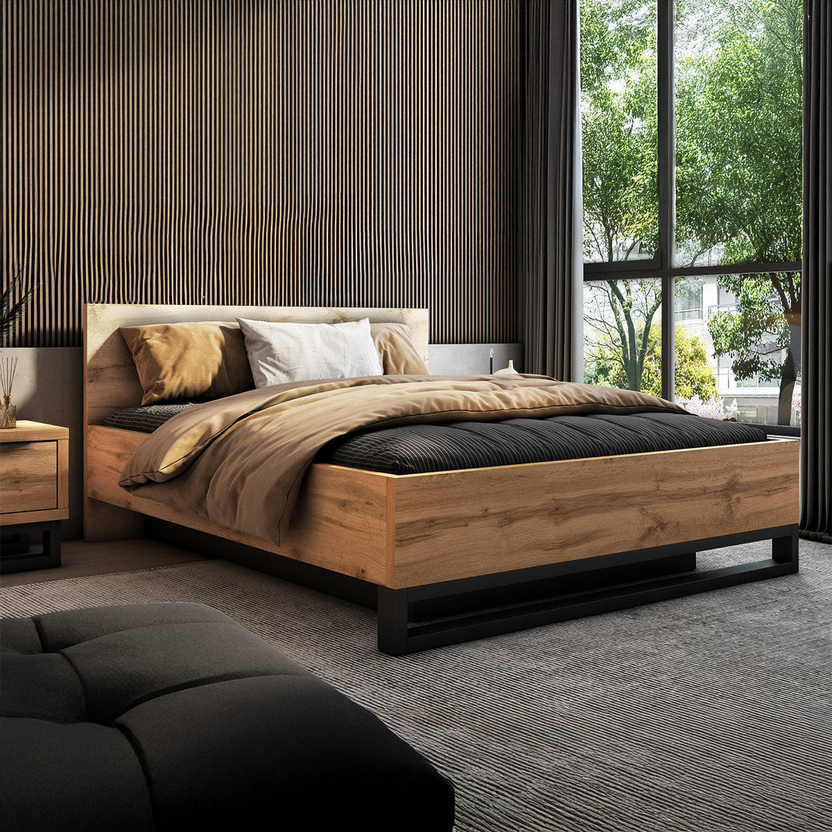 BOXBETT 160/200 Eden Holz - Braun, Holzwerkstoff (160/200cm) - Petits-meubles