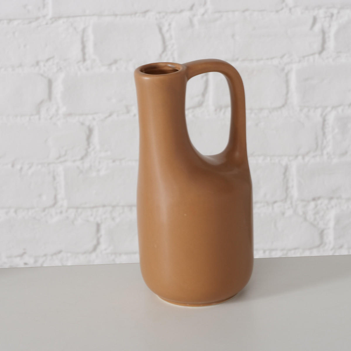VASE Miroza 18 cm - Hellbraun, Keramik (18.2cm) - Boltze Home