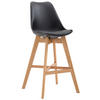 BARHOCKER Canada, Gestell Natura, Kunststoff Schwarz - Schwarz/Naturfarben, Holz/Kunststoff (48/100/56cm) - TPFLiving