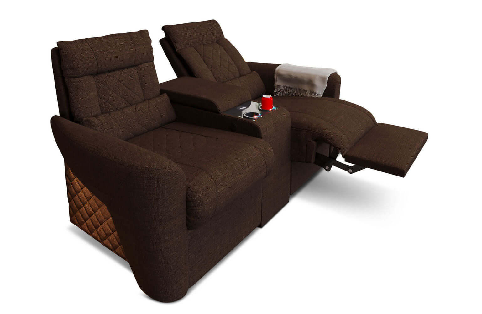 KINOSESSEL Kinosessel Relax Braun - Braun, Kunststoff (190/94/92cm)