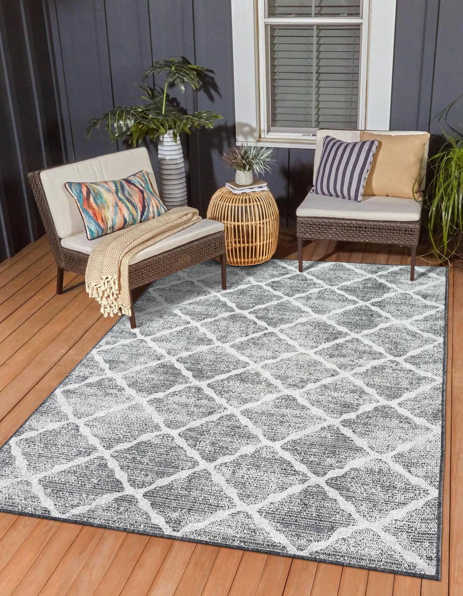 OUTDOORTEPPICH Bonnie Anthrazit,Hellgrau,Sandfarben 200/300 cm - Anthrazit, Textil (200/300cm) - My-Rug