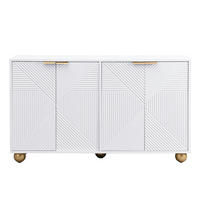 SIDEBOARD mit 4 Türen ca. 120 x 35 x 71,5 cm MDF Weiß - Weiß, Holzwerkstoff (120/71.5/35cm) - Meubliv