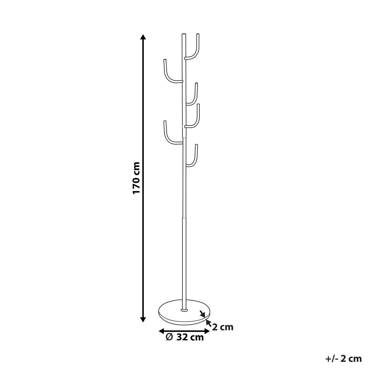 VĚŠÁK NA OBLEČENÍ Černý Flagler - černá, kov (32/170/32cm) - Beliani
