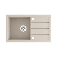EINBAUSPÜLE Trzynastka Beige, Einzelbecken, 48/79/18,5 cm - Beige, Stein (48/18.5/79cm) - bad land