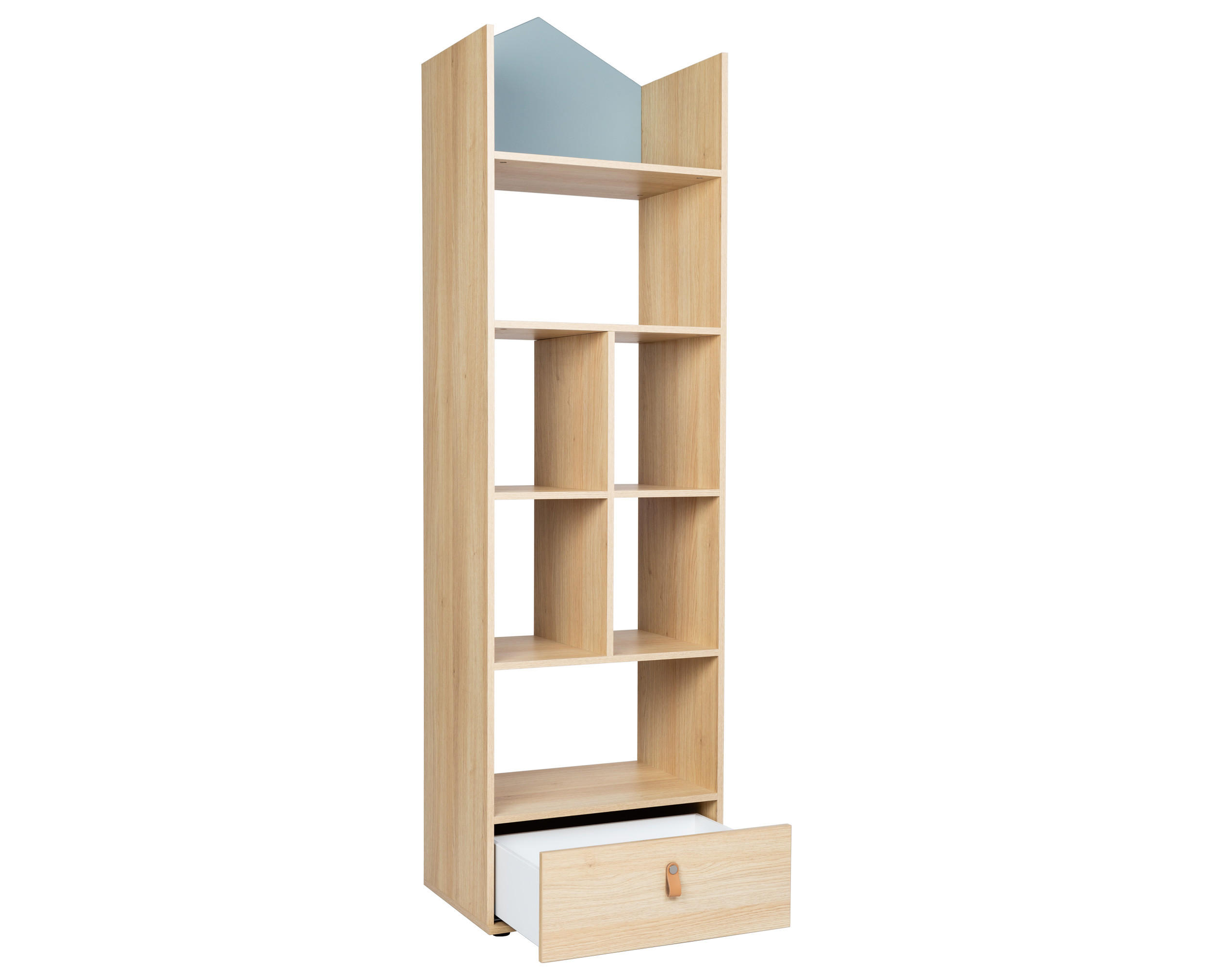 STANDREGAL Roofy Soft-Close 7 Fächer Salbei Nagano Oak - Salbeigrün/Eichefarben, Leder/Holzwerkstoff (56/200/42cm) - arthur berndt