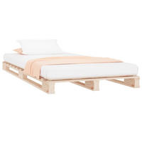 PALETTENBETT 90x200 cm Massivholz Kiefer - Braun, Holz (90/200cm) - furnicato