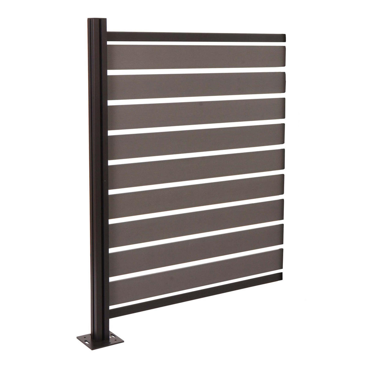 ALU MÜLLTONNEN-ZAUN Grau - Grau, Metall (100/130/6cm) - MCW