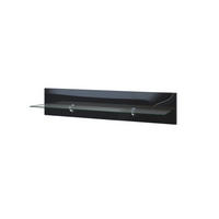 WANDREGAL Bari Schwarz Hochglanz - Schwarz Hochglanz, Holzwerkstoff (98/20/19cm) - Vladon