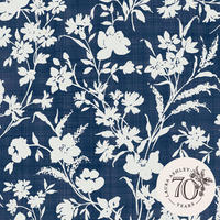 VLIESTAPETE Rye Midnight Seaspray Blau| Dunkelblau Weiß | Blumen | 10mx52cm - Blau, Papier/Kunststoff (1000/1000cm) - Graham & Brown