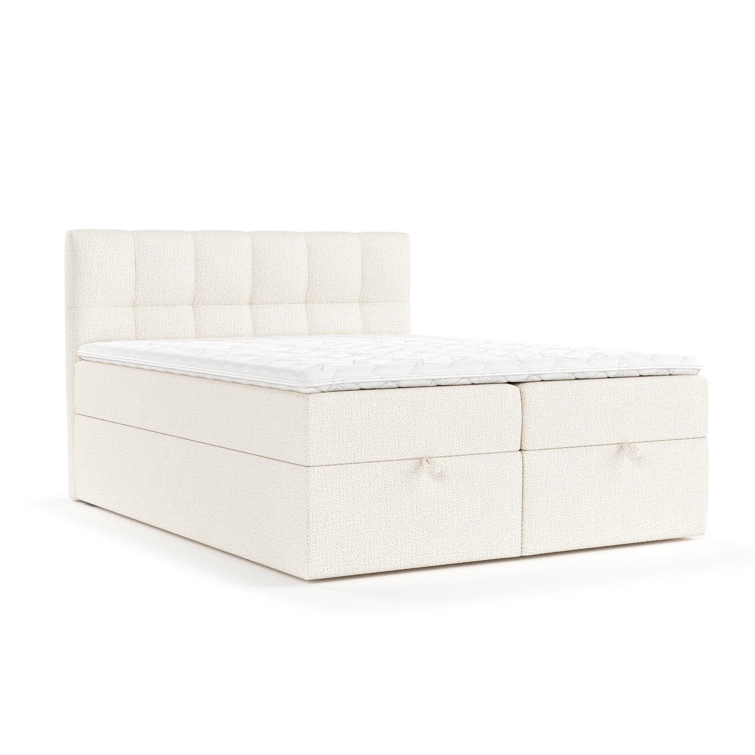 BOXBETT Shay Creme 140/200 cm - Creme/Schwarz, Holz/Holzwerkstoff (140/200cm) - Maison de Reve
