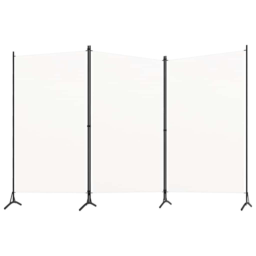 RAUMTEILER 3-teilig Creme 260/180 Cm Stoff - Weiß, Textil (260/180/1cm) - vidaXL