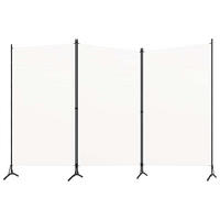 RAUMTEILER 3-teilig Creme 260/180 Cm Stoff - Weiß, Textil (260/180/1cm) - vidaXL