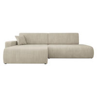 ECKSOFA Piano O Cord - Beige/Schwarz, Holz/Kunststoff (262/145cm) - MIRJAN24