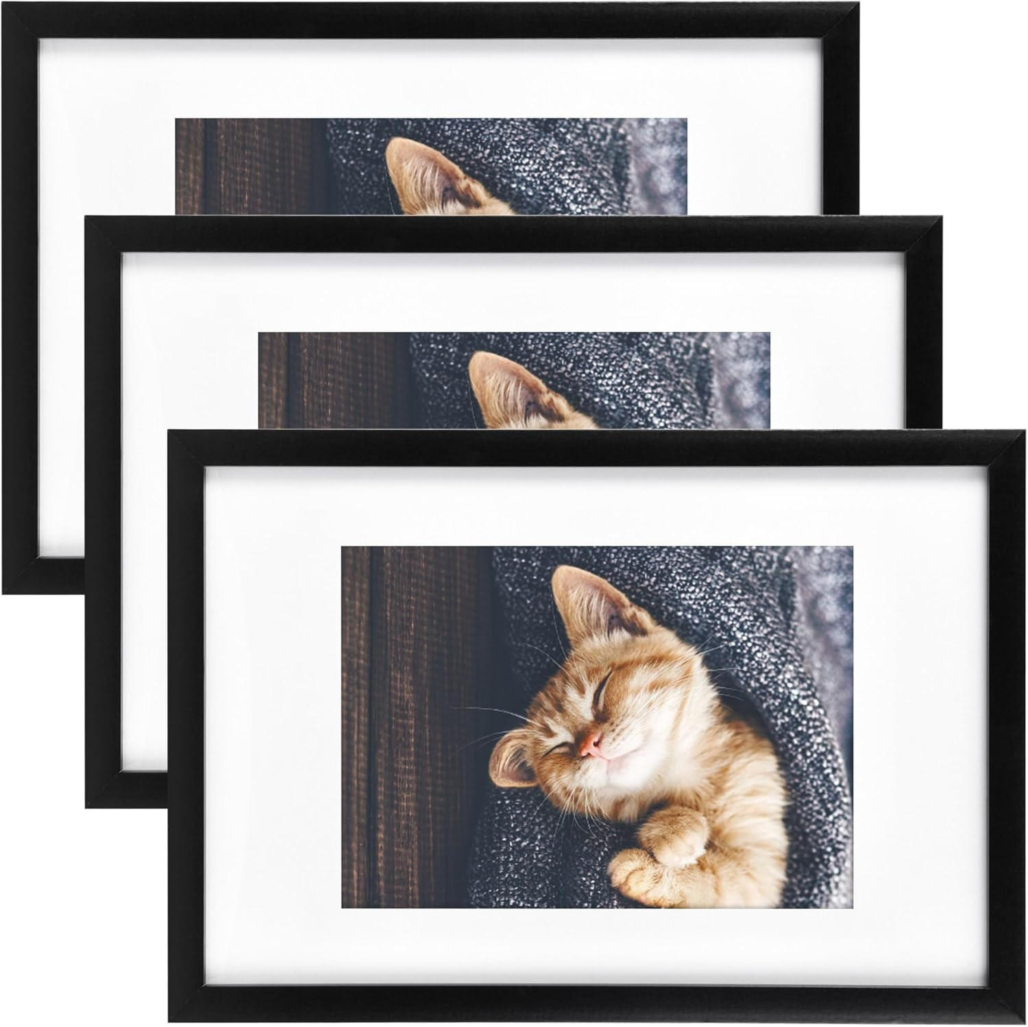 BILDERRAHMEN Galeria 13x18cm Schwarz (3tlg) - Schwarz, Holzwerkstoff (25/2/37cm) - BoMoe