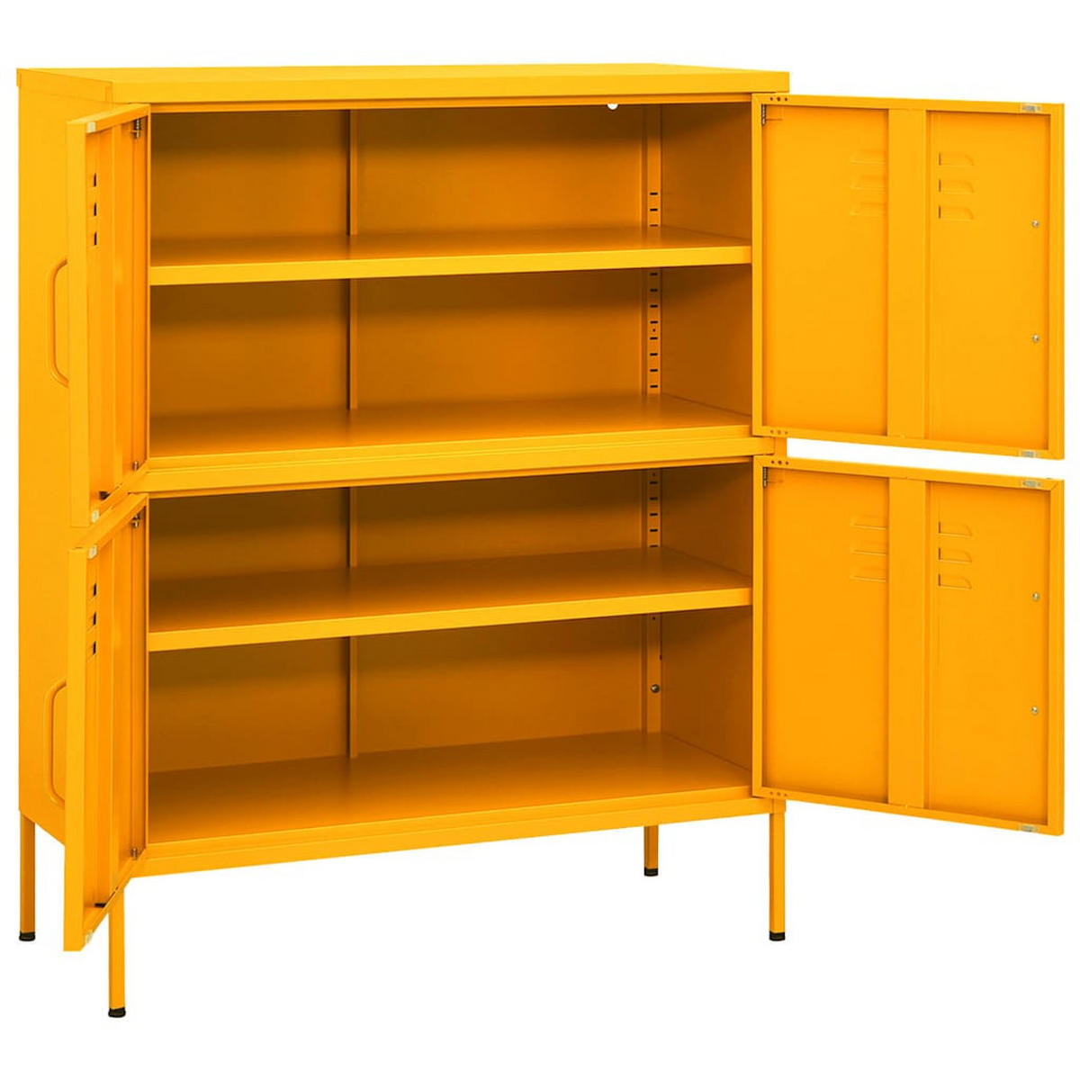LAGERSCHRANK Senfgelb 80/35/101,5 Cm Stahl - Currygelb, Metall (35/101.5/80cm) - vidaXL