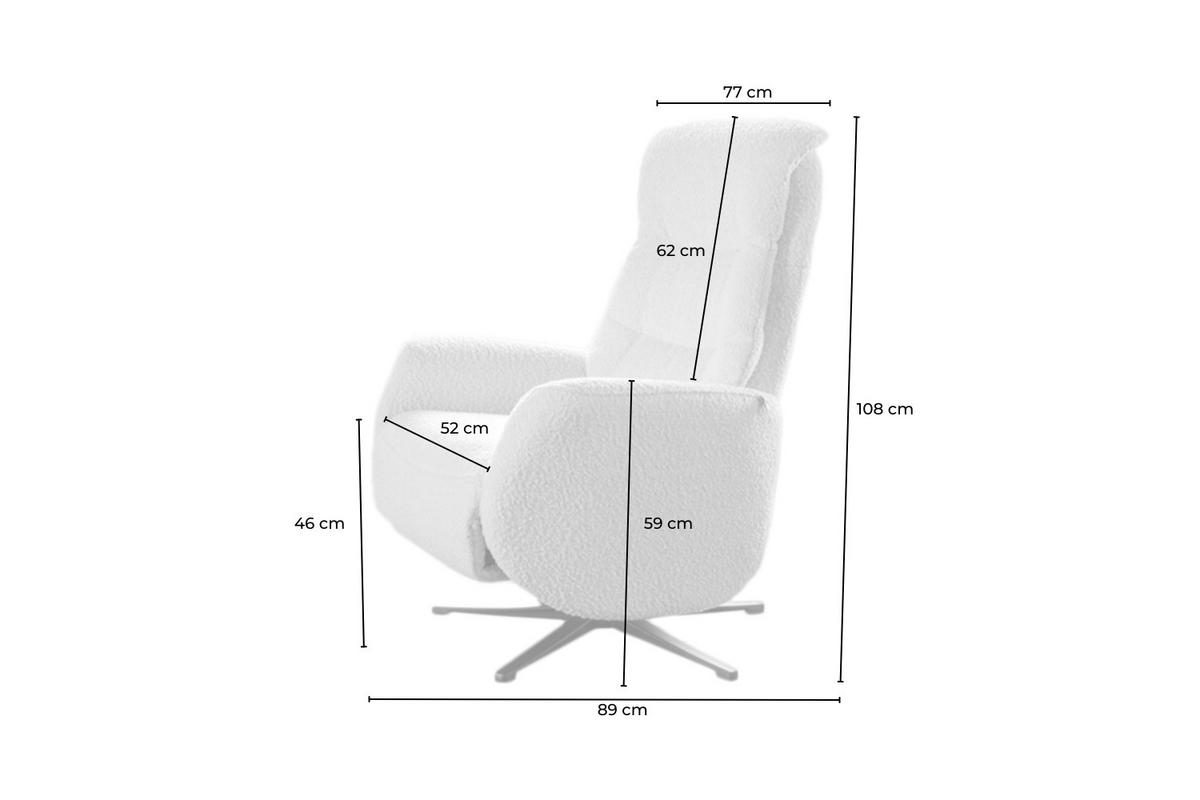 RELAXSESSEL SARI Hellgrau Webstoff - Hellgrau/Schwarz, Textil/Metall (77/108/89cm) - KAWOLA
