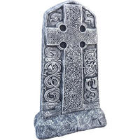 STEINFIGUR Grabstein Kelten Keltisches Kreuz Höhe frostfest Steinguss - Grau, Stein (26/44/11cm) - stoneandstyle
