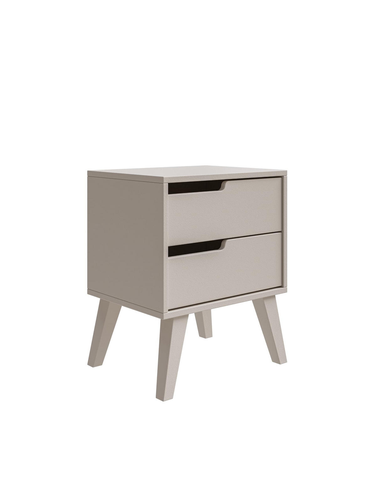 NACHTTISCH Solvo 45x55x40 cm - Modern Nachtschrank zum Schlafzimmer - EIN praktischer Commode aus Spanplatten - Weiß - Weiß, Holzwerkstoff (45/55/40cm) - Chilly