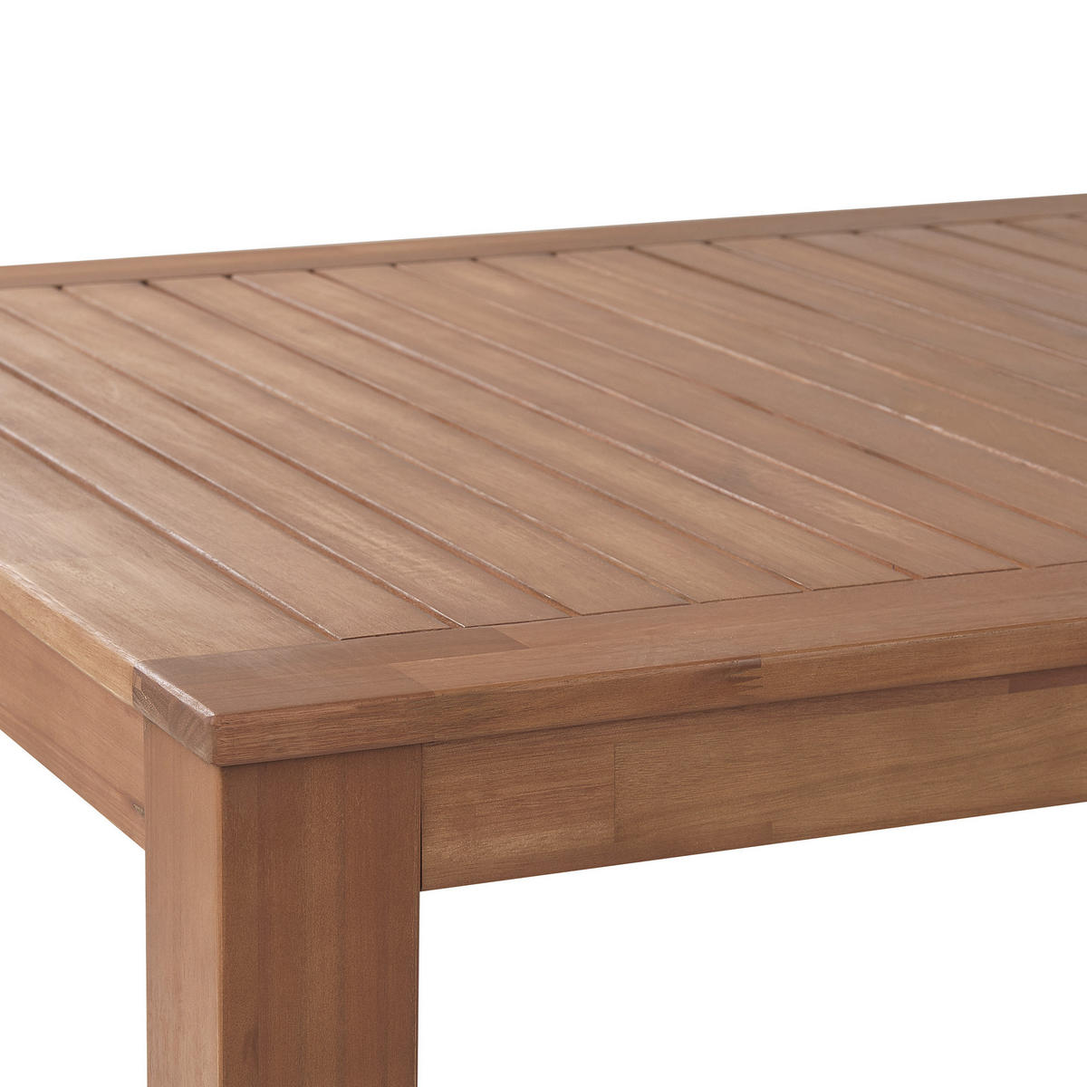 GARTENTISCH Eukalyptusholz hellbraun 190/105 cm Monsano - Hellbraun, Holz (105/190/76cm) - Beliani