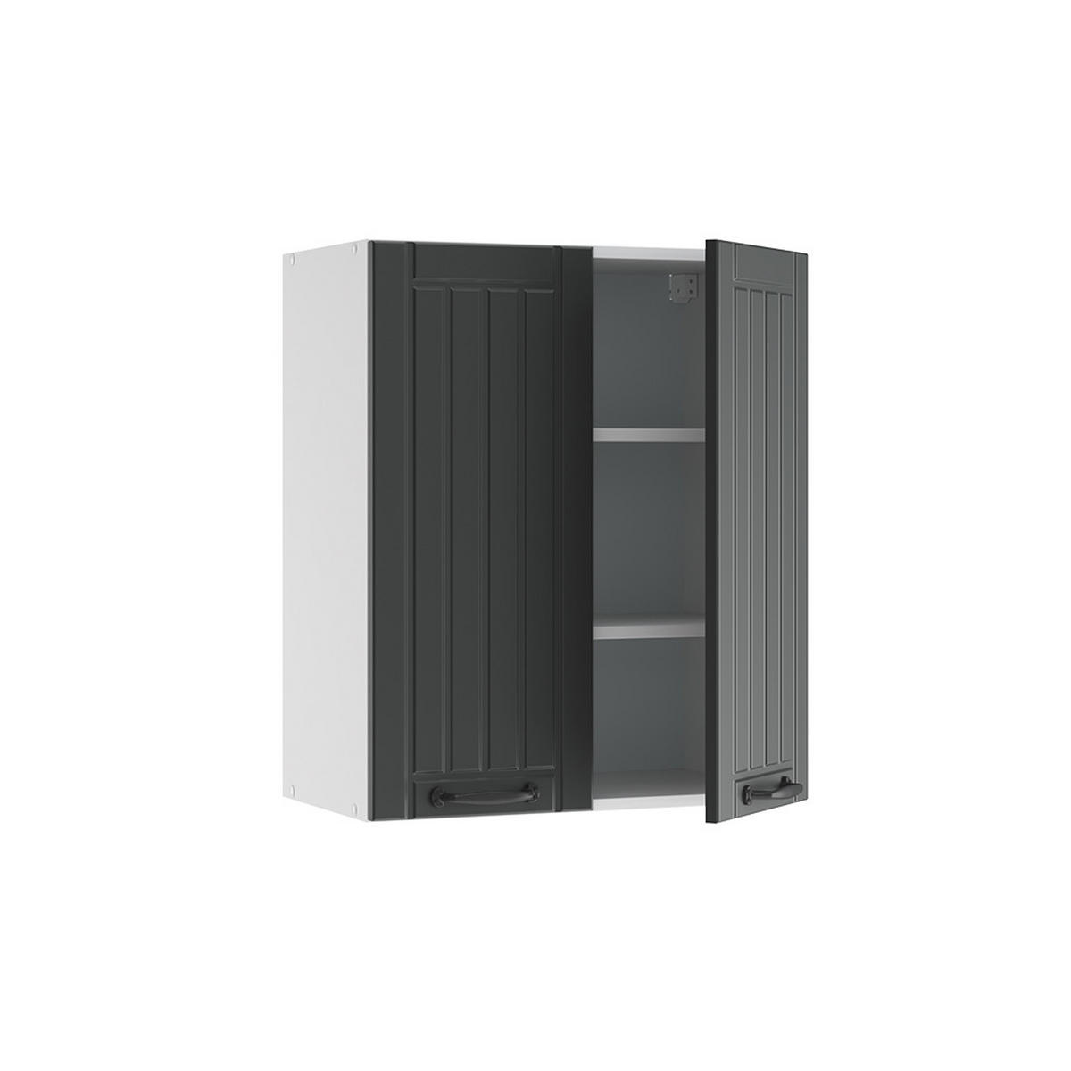 HÄNGESCHRANK Fame-Line Anthrazit Landhaus 60 cm - Anthrazit/Weiß, Holzwerkstoff (60/72/34.1cm) - Vicco