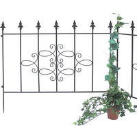 STECKZAUN Perugia aus Metall Schwarz 75 cm - Schwarz, Metall (75/68/1.5cm) - DanDiBo