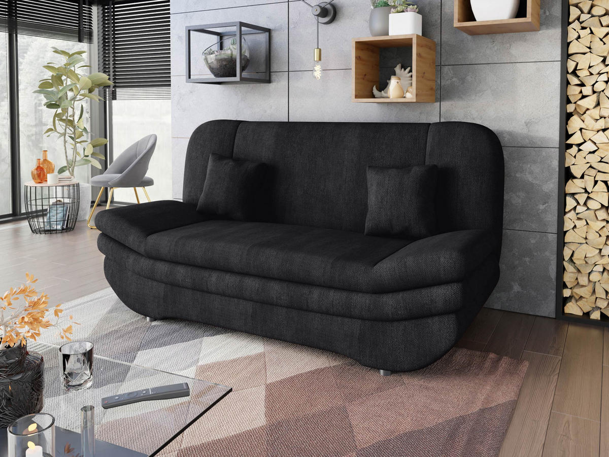 SCHLAFSOFA Weronika - Schwarz, Holz/Kunststoff (200/95/90cm) - MIRJAN24