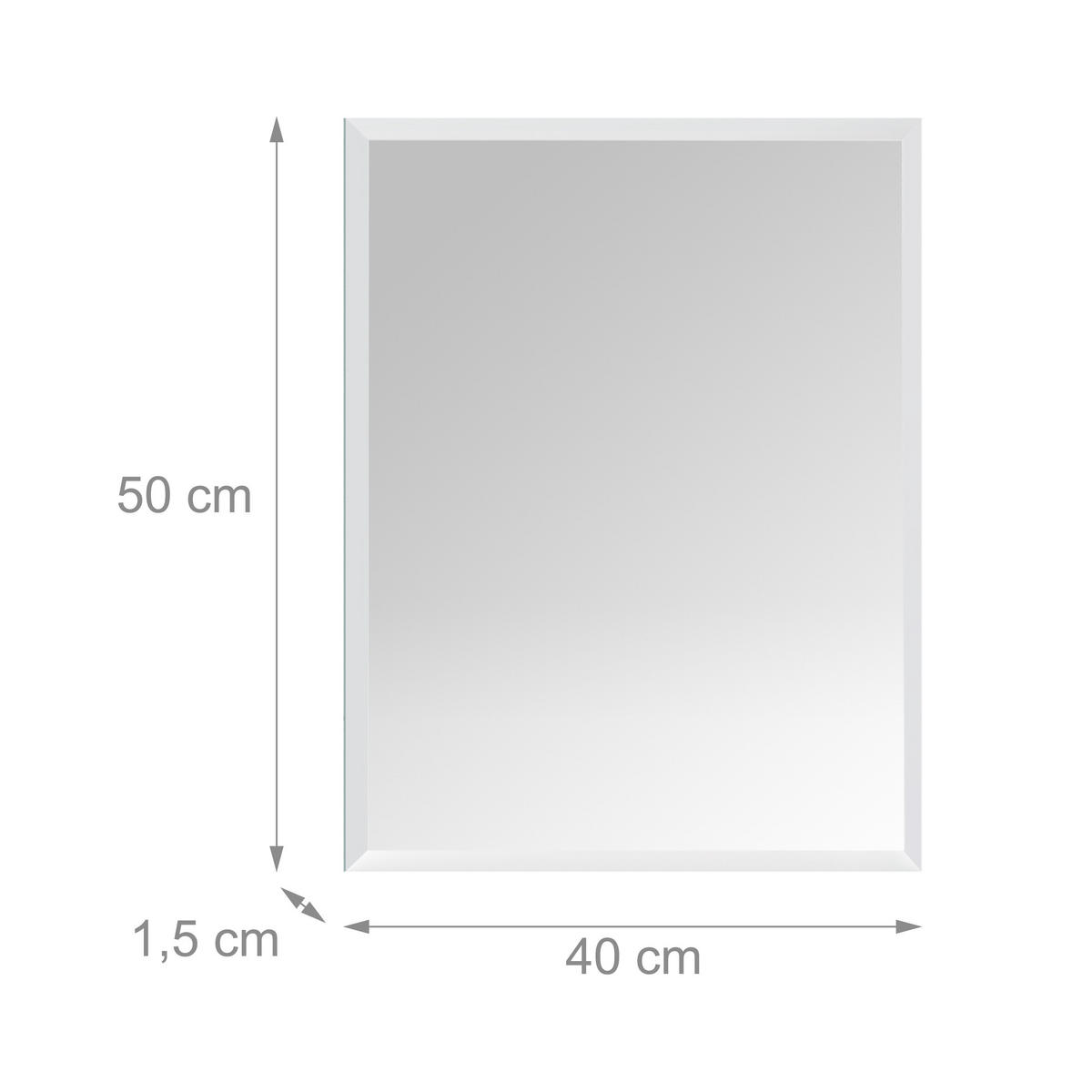 SPIEGEL - Transparent, Glas (50/40/1.5cm) - Relaxdays