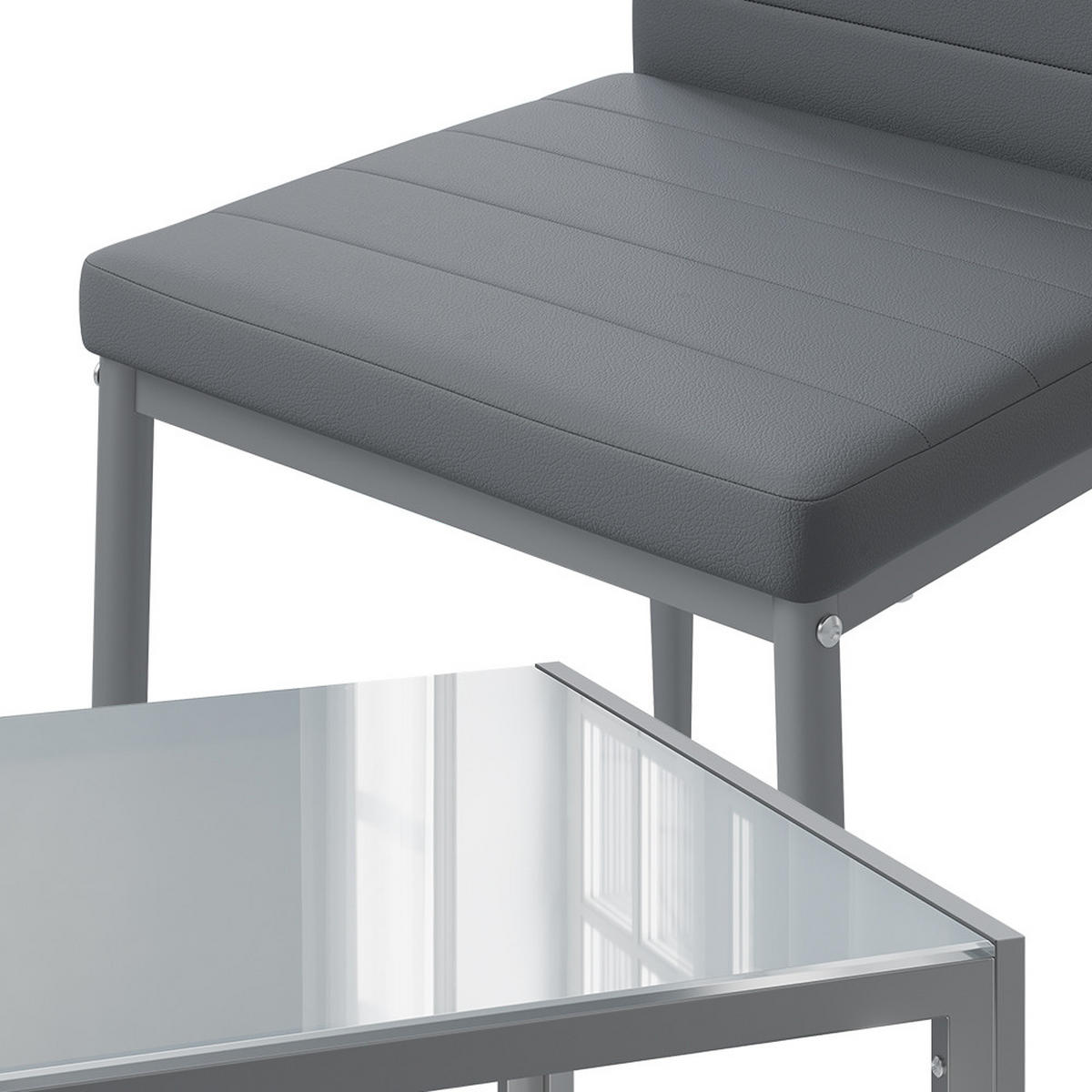 JÍDELNÍ STŮL SESTAVA Grand Šedá - šedá, kov (120/70/75cm) - Vicco