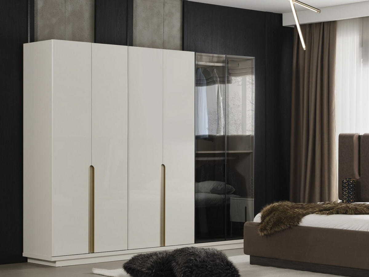 KLEIDERSCHRANK Pedro 2 trg. - Beige, Holzwerkstoff (86/219/56cm)