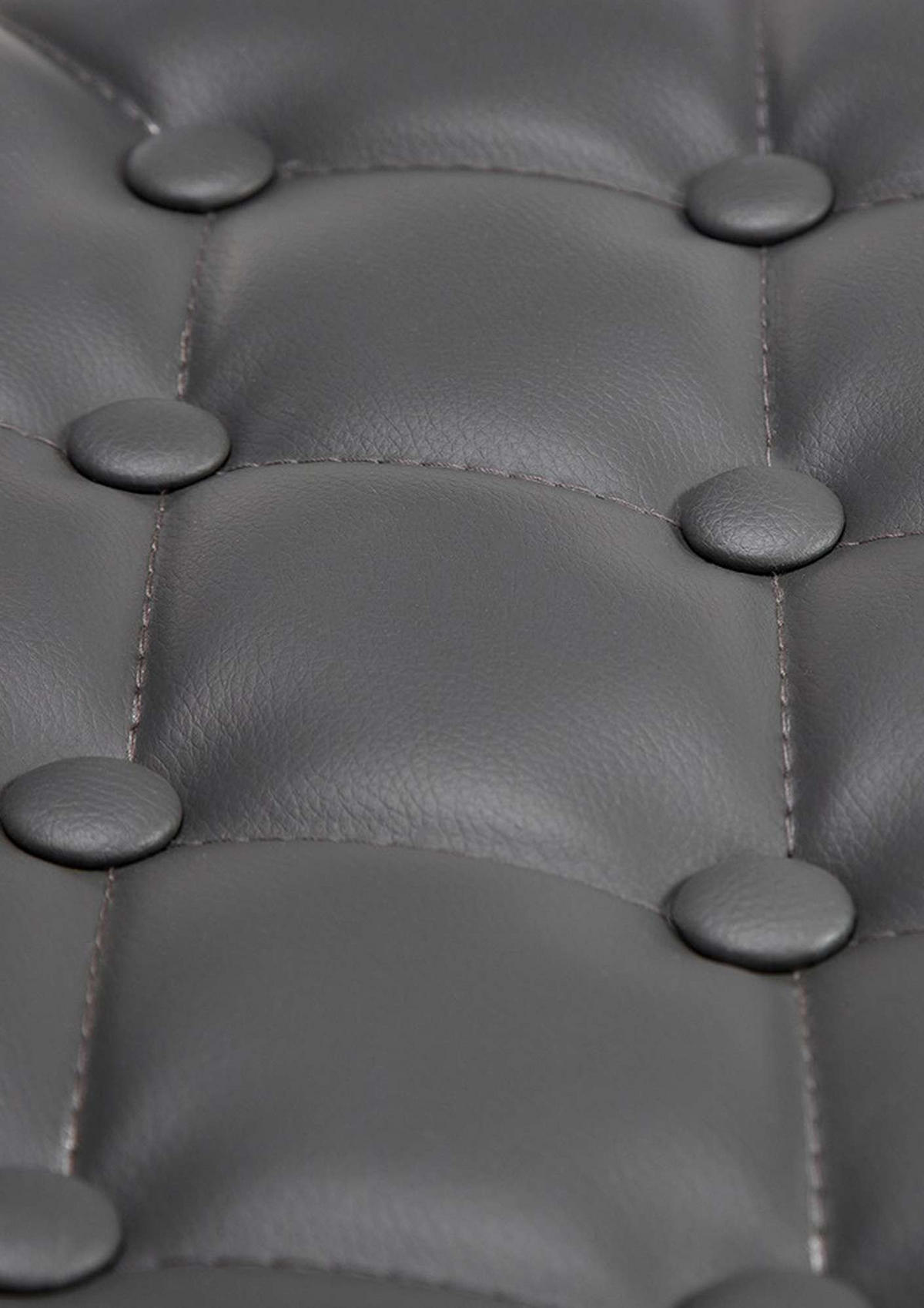 SESSEL Lederlook grau - Chromfarben/Grau, Textil/Metall (62/76/55cm) - CLP