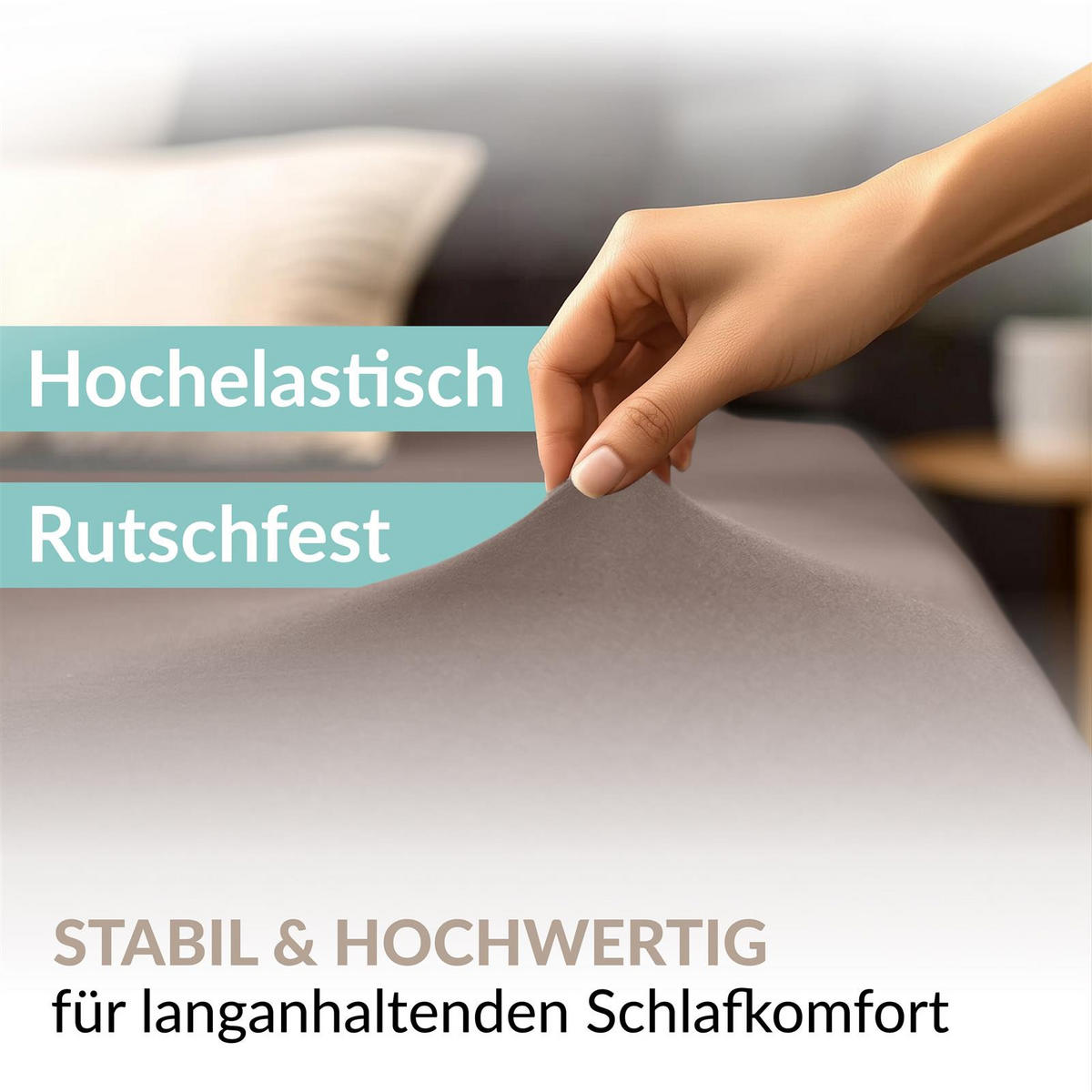 JERSEY-SPANNBETTLAKEN 90x200 - 100x200 Feine Bettlaken aus 100% Baumwolle, Spannbetttuch Laken Uni Basalt Braun - Hellbraun, Textil (100/200cm) - Carpe Sonno