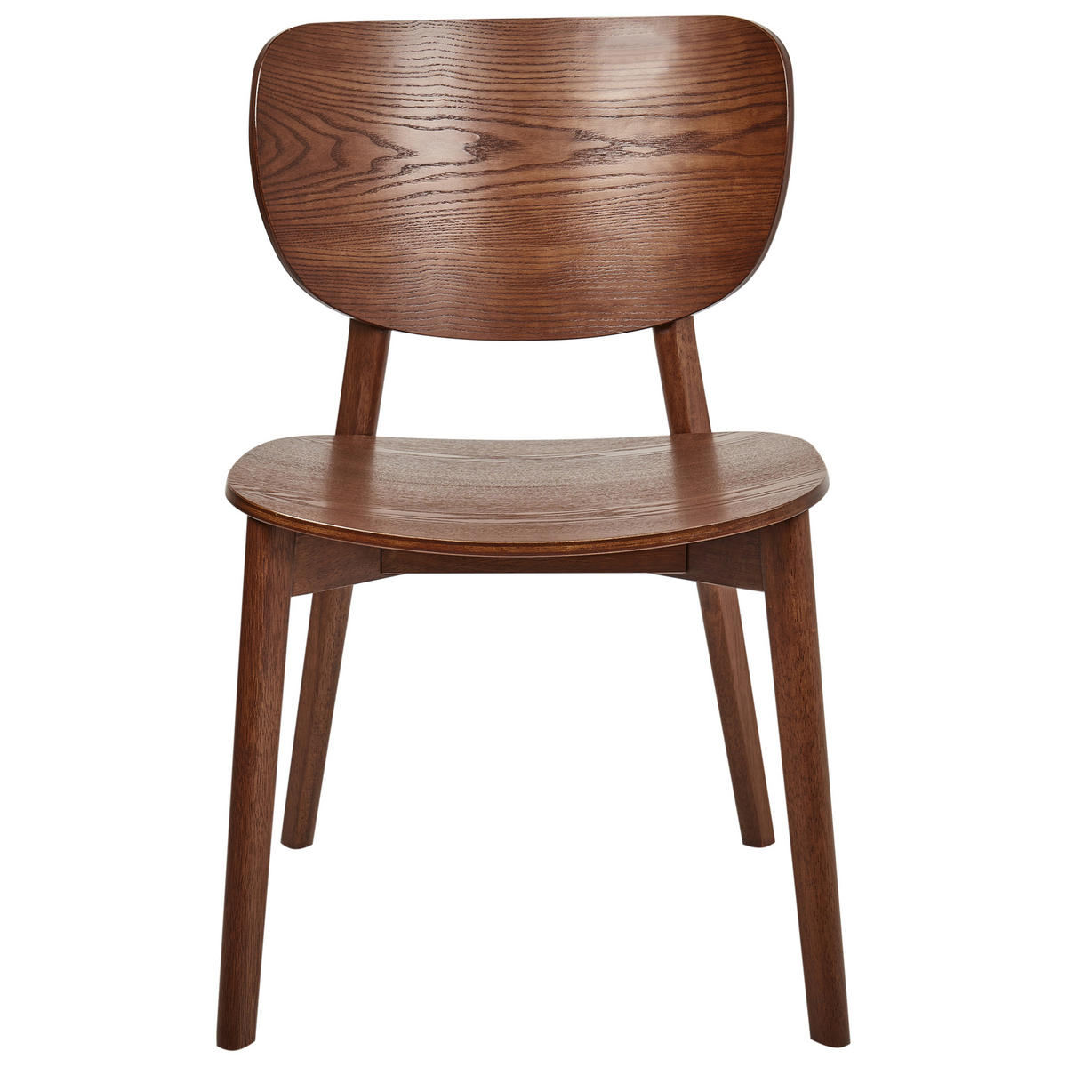 STUHL 2er-Set Holz Dunkelbraun Overly - Dunkelbraun, Holz (49/80/47cm) - Beliani