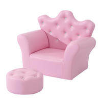 KINDERSESSEL, Rosa, Schwamm + Holz - Rosa, Holz (405/49/58cm) - HOMCOM