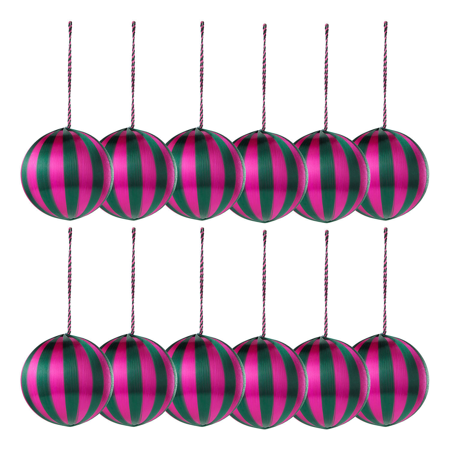 WEIHNACHTSBAUMKUGEL Hang On mit Faden - Pink, Kunststoff (7/8/7cm) - Butlers
