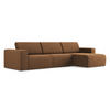 ECKSOFA Links Strukturstoff Stoff Orange - Beige/Terracotta, Kunststoff/Textil (314/167cm) - Makamii
